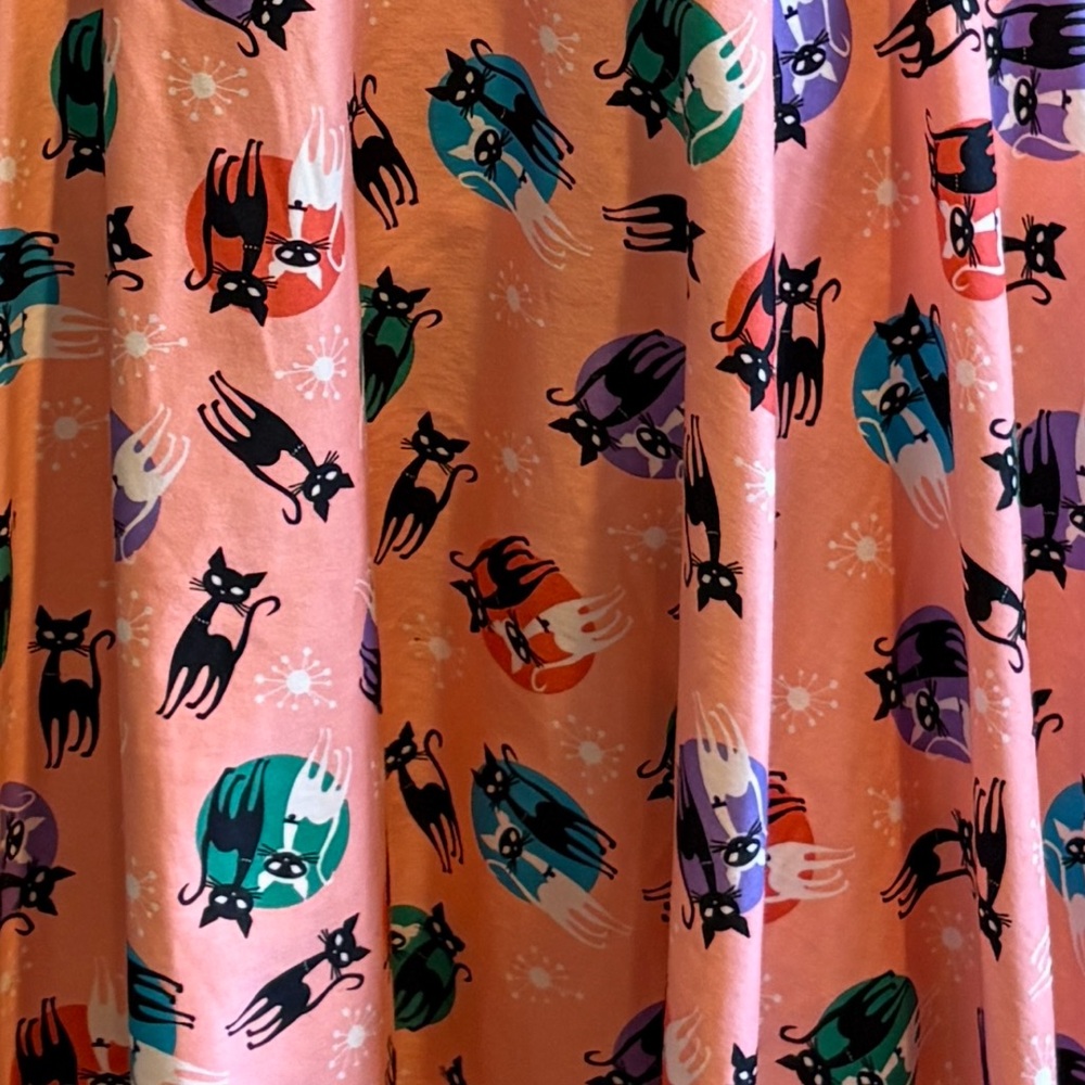 Voodoo Vixen Pink Cats Swing Dress - Picture 6 of 6